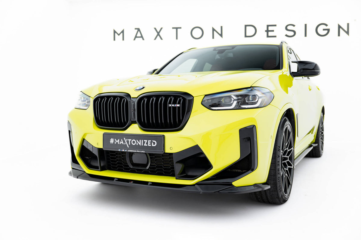 Street+ Spoilerlippe Front Ansatz passend für BMW X4M F98 Facelift schwarz Hochglanz – Ansicht 3
