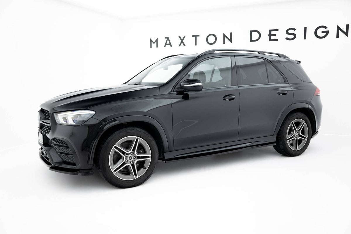 Street+ Seitenschweller Leisten passend für Mercedes-AMG / AMG-Line GLE SUV W167 / W167 Facelift schwarz Hochglanz – Ansicht 1