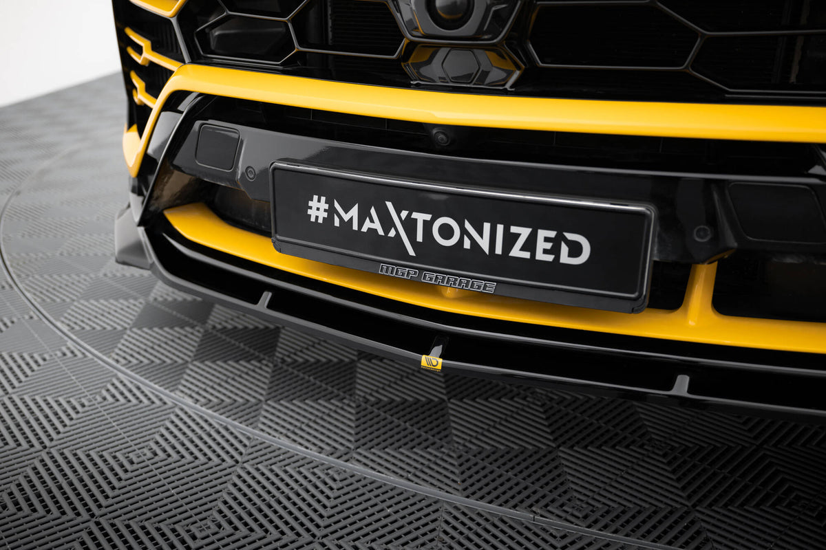 Street+ Spoilerlippe Front Ansatz V.3 passend für Lamborghini Urus Mk1 schwarz Hochglanz – Ansicht 4