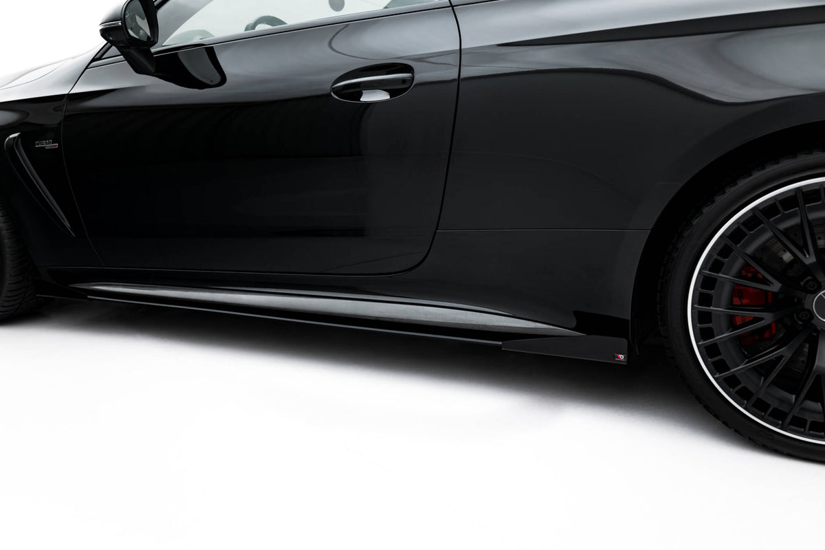 Seitenschweller Flaps passend für Mercedes-AMG CLE 53 Aero C236 schwarz Hochglanz – Ansicht 1