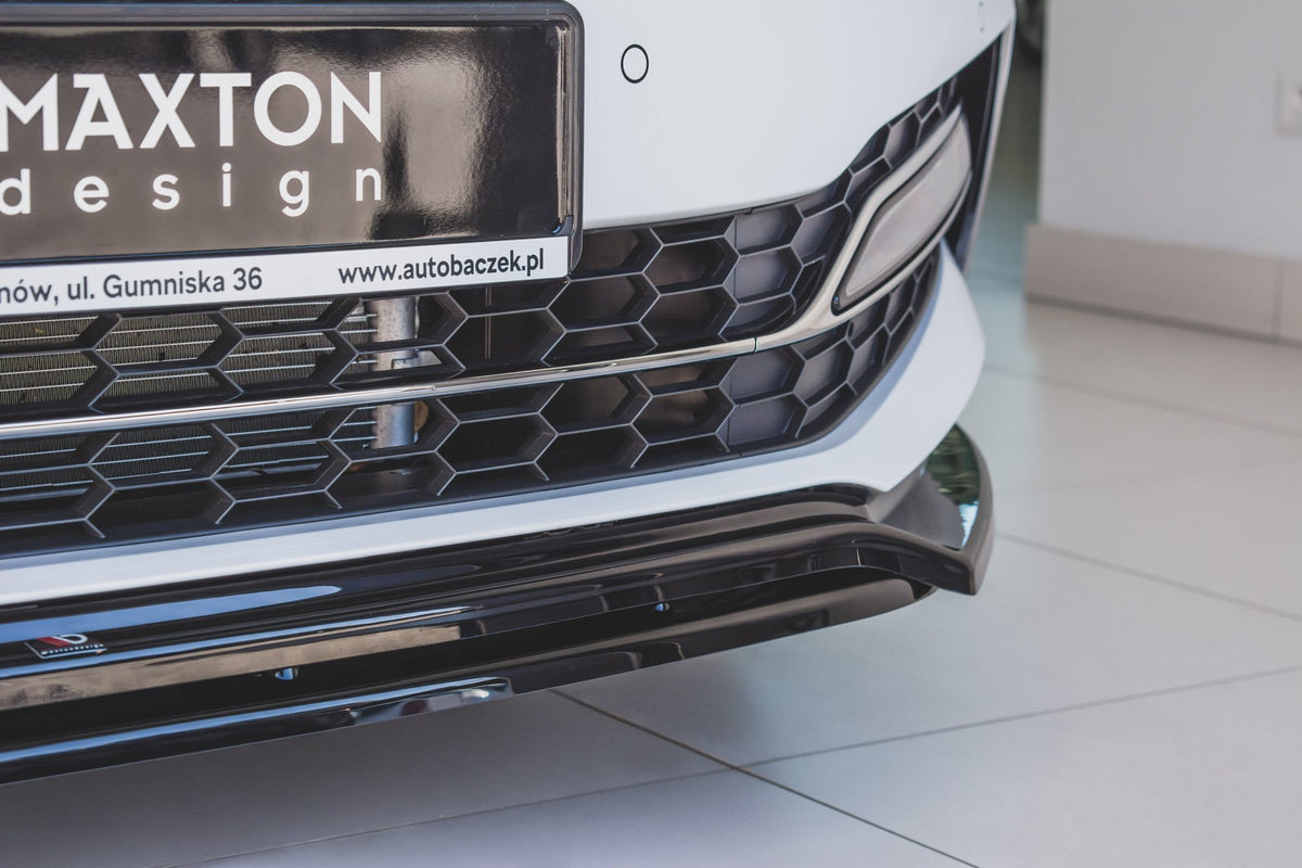 Street+ Spoilerlippe Front Ansatz V.3 passend für Skoda Superb Liftback / Combi Mk3 Facelift schwarz Hochglanz – Ansicht 4