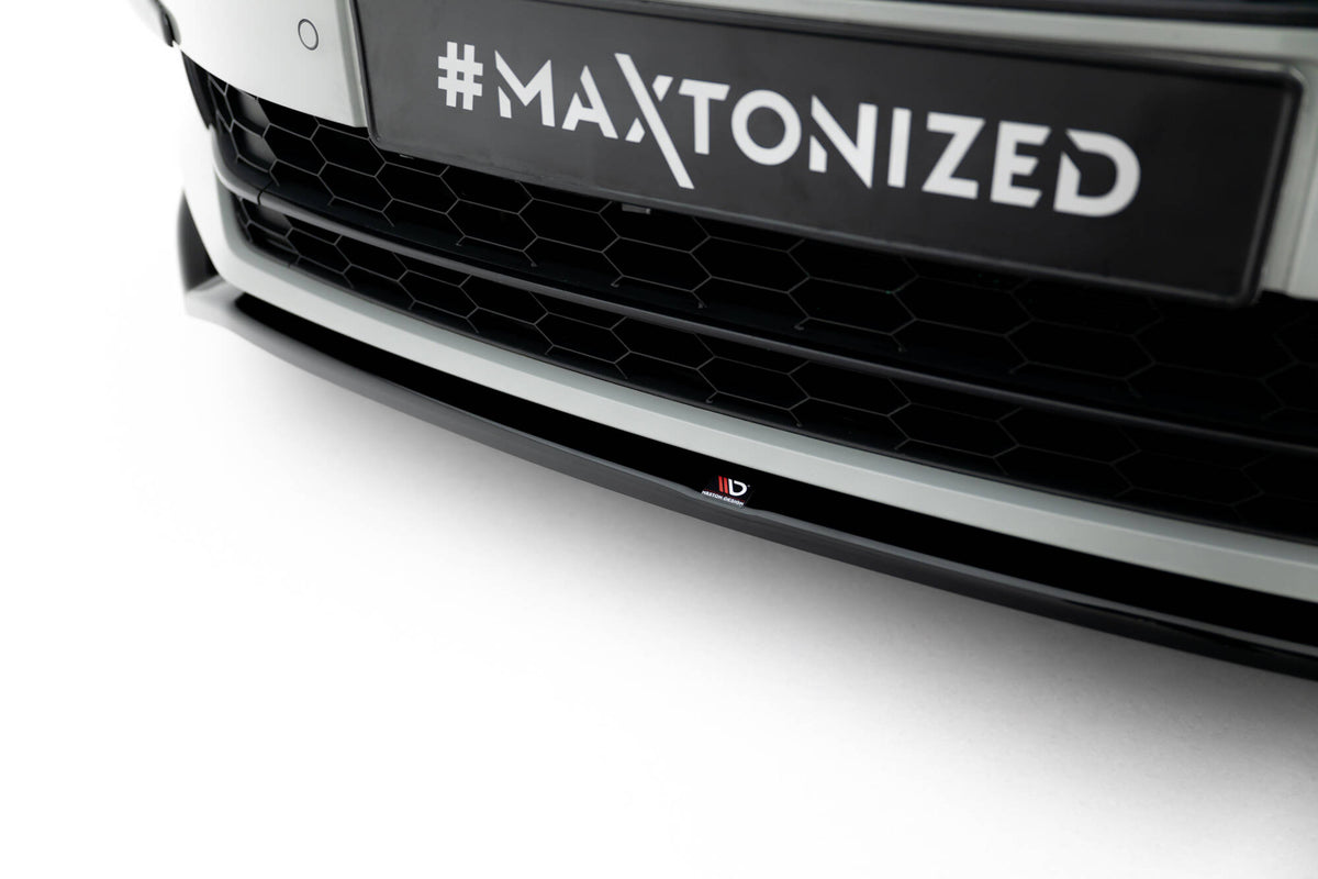 Street+ Spoilerlippe Front Ansatz V.2 passend für Skoda Superb Liftback / Combi Mk3 schwarz Hochglanz – Ansicht 4