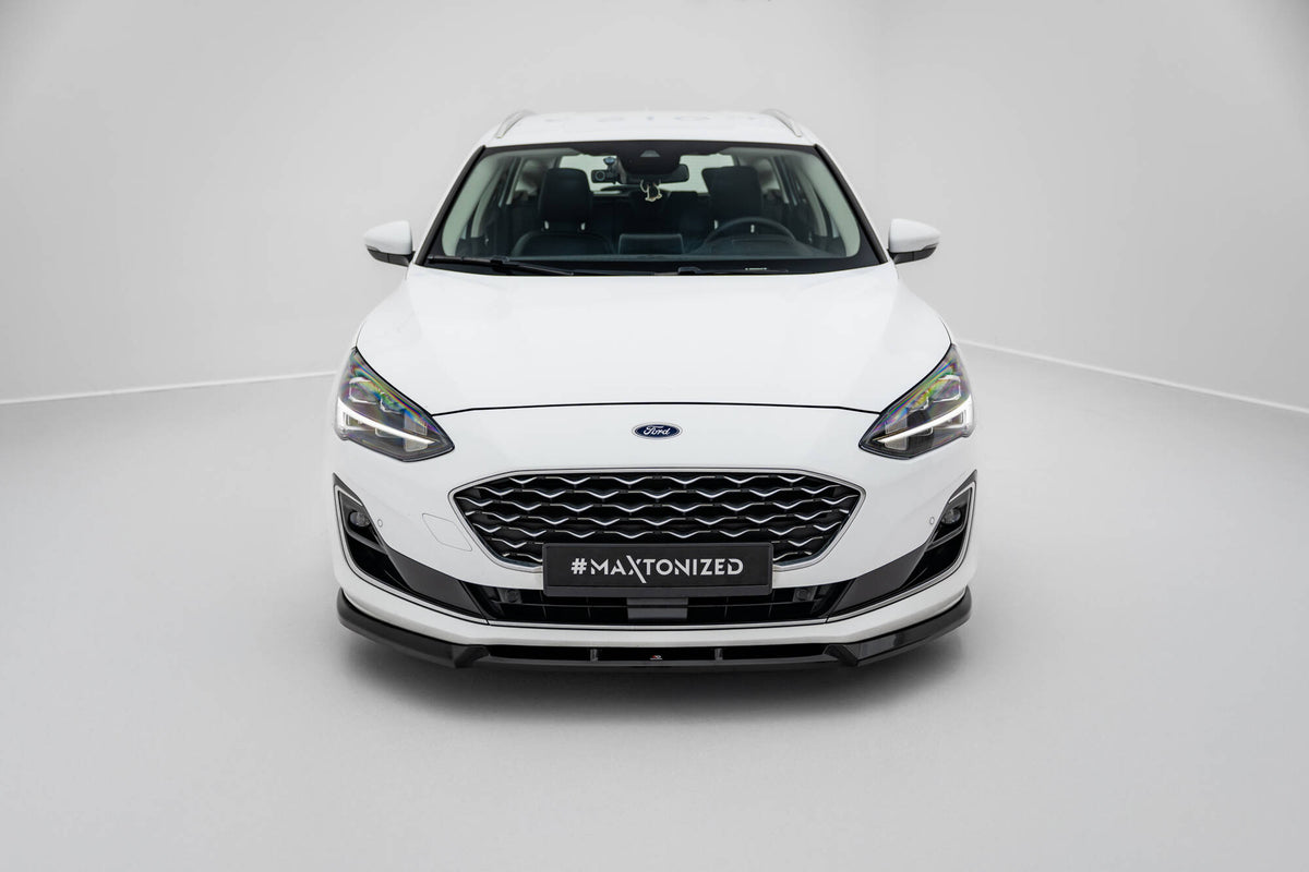 Street+ Spoilerlippe Front Ansatz V.2 passend für Ford Focus Vignale Mk4 schwarz Hochglanz – Ansicht 1