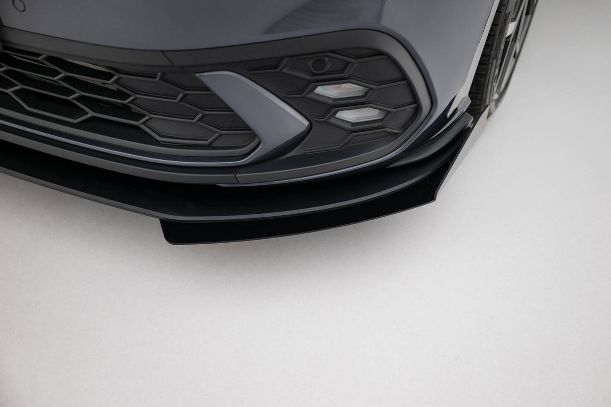 Front Stoßstange Flaps passend für VW Polo GTI Mk6 Facelift schwarz Hochglanz – Ansicht 3