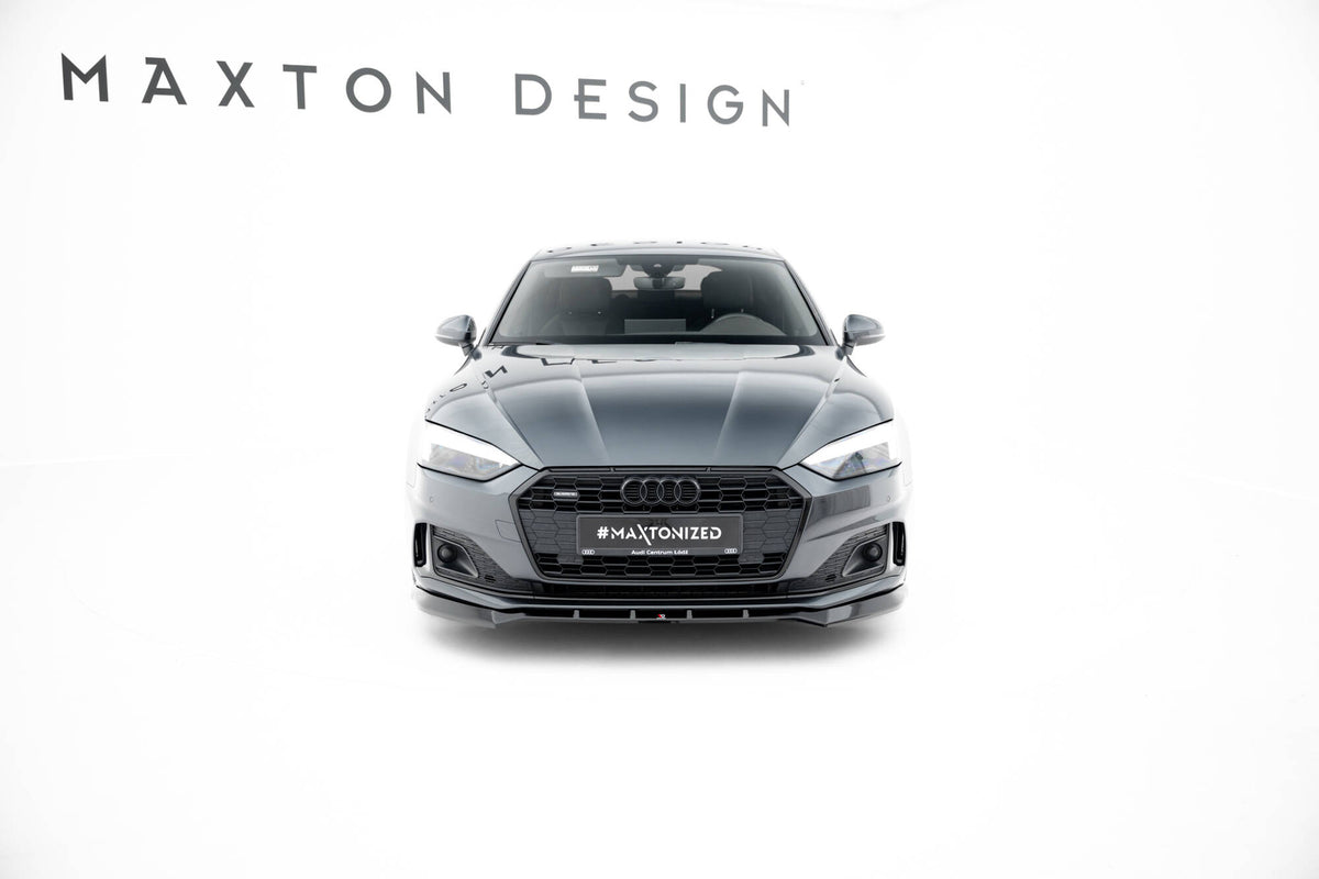 Street+ Spoilerlippe Front Ansatz passend für V.2 Audi A5 F5 Facelift schwarz Hochglanz – Ansicht 5