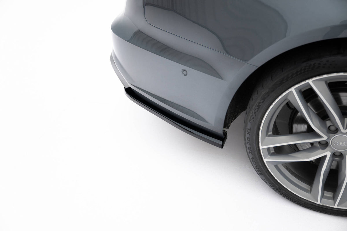 Heck Ansatz Flaps Diffusor V.3 passend für Audi S6 / A6 S-Line / A6 C7 FL  schwarz Hochglanz – Ansicht 4