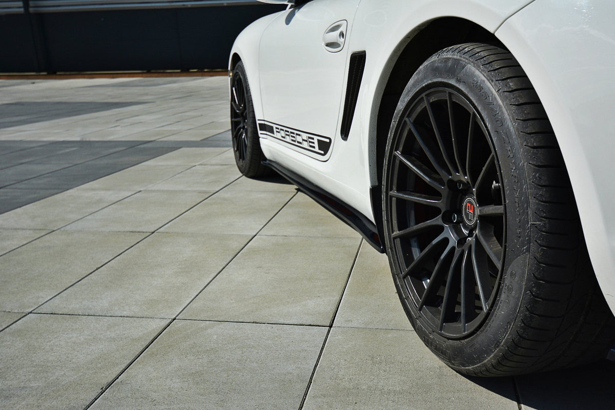 Street+ Seitenschweller Leisten passend für PORSCHE CAYMAN S 987C  schwarz Hochglanz – Ansicht 1