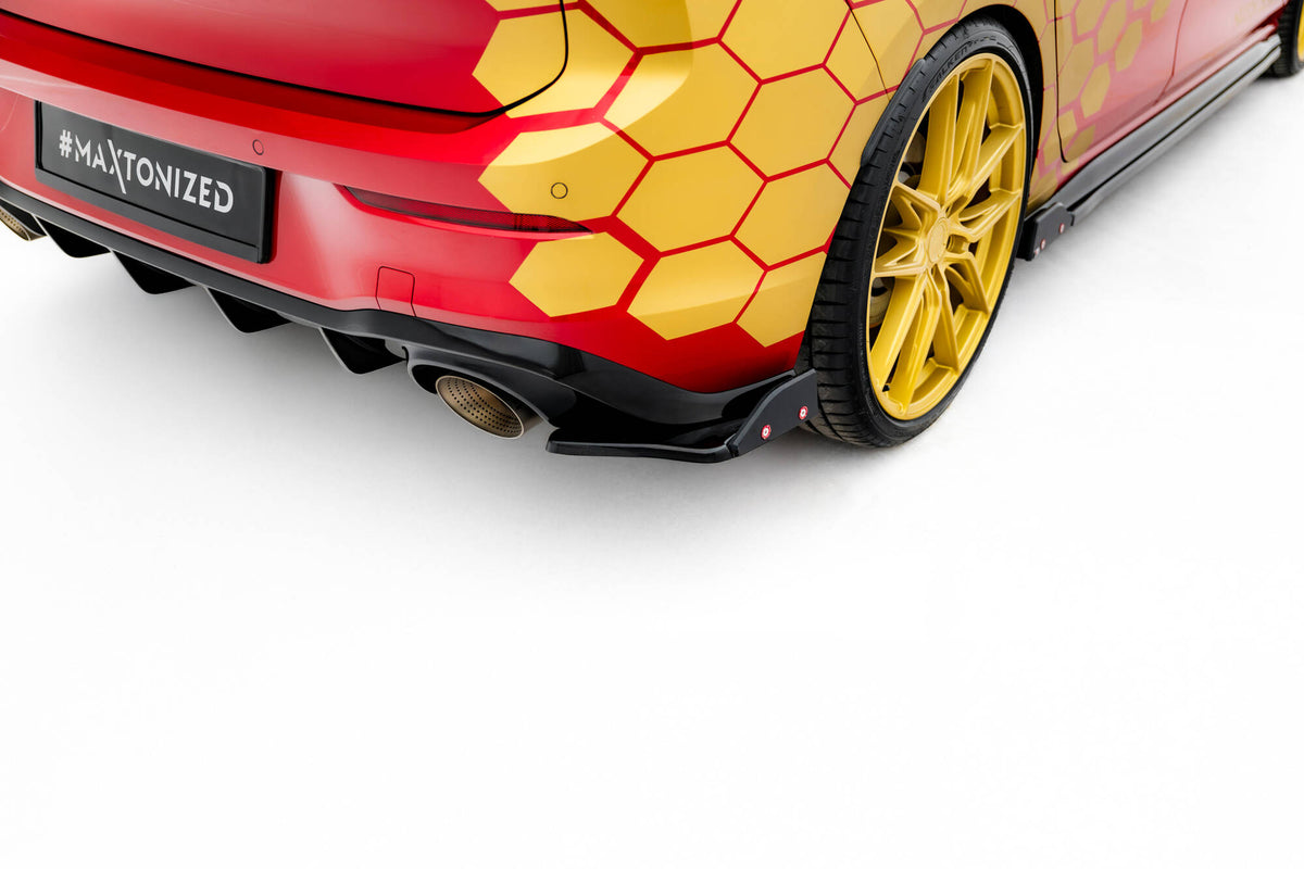 Heck Ansatz Flaps Diffusor V.1 + Flaps passend für VW Golf GTI Clubsport Mk8 Facelift – Ansicht 1