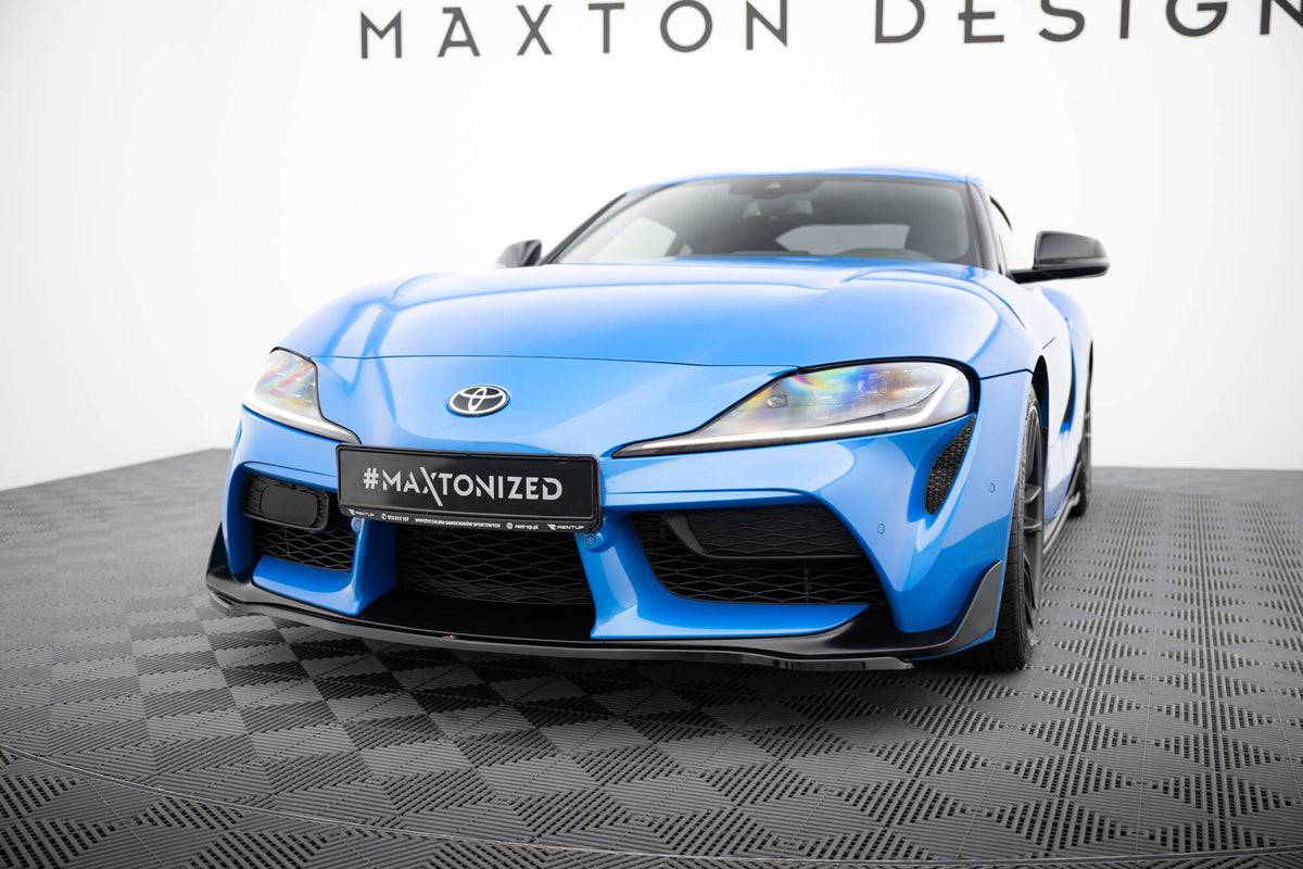 Street+ Spoilerlippe Front Ansatz V.3 passend für Toyota Supra Mk5 schwarz Hochglanz – Ansicht 7
