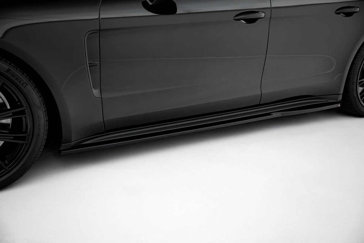 Street+ Seitenschweller Leisten V.2 passend für Porsche Panamera Turbo S E-Hybrid / Panamera E-Hybrid / Panamera 4S 971 schwarz Hochglanz – Ansicht 3