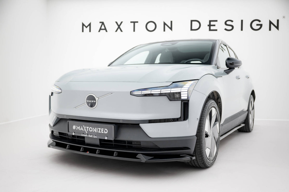 Street+ Spoilerlippe Front Ansatz passend für Volvo EX30 Mk1 schwarz Hochglanz – Ansicht 4