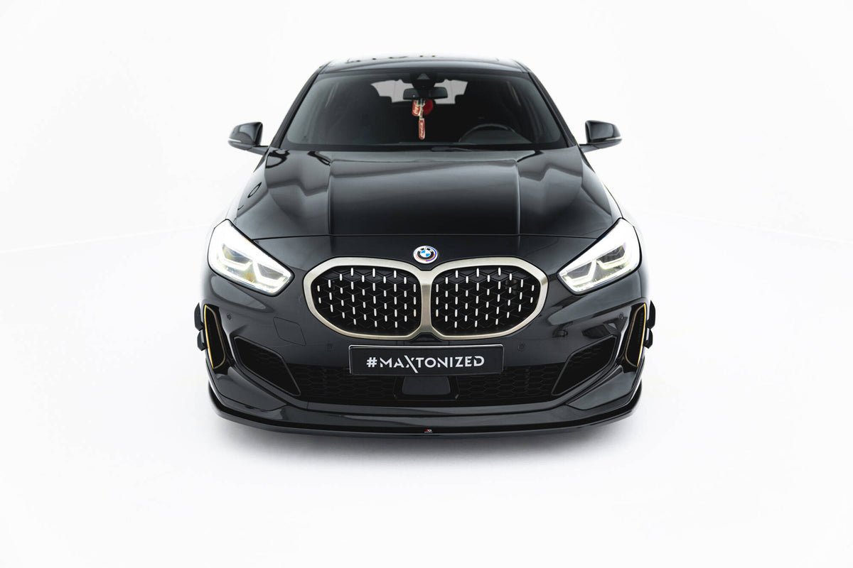 Street+ Spoilerlippe Front Ansatz passend für BMW M135i M-Performance F40 schwarz Hochglanz – Ansicht 4