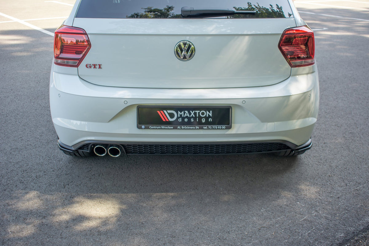 Heck Ansatz Flaps Diffusor passend für VW Polo GTI Mk6  schwarz Hochglanz – Ansicht 8