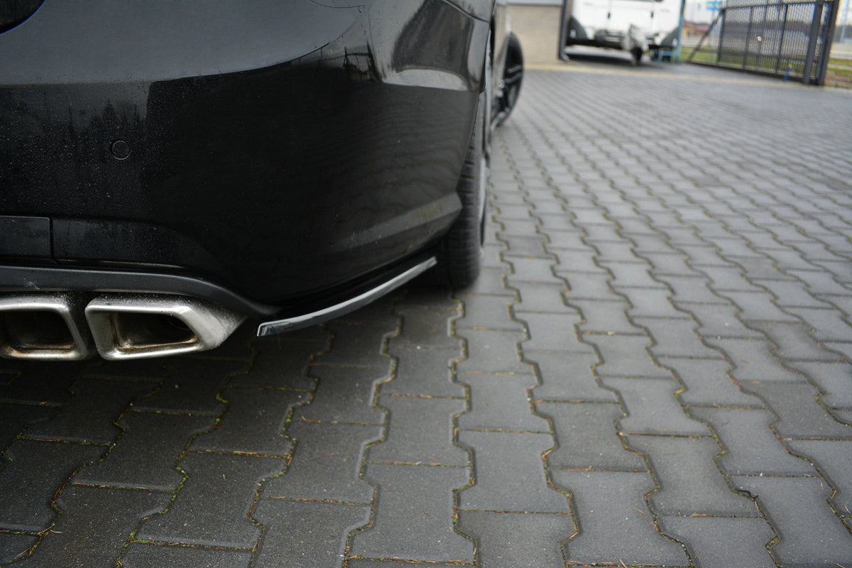 Heck Ansatz Flaps Diffusor passend für Mercedes-Benz E63 AMG W212  schwarz Hochglanz – Ansicht 4