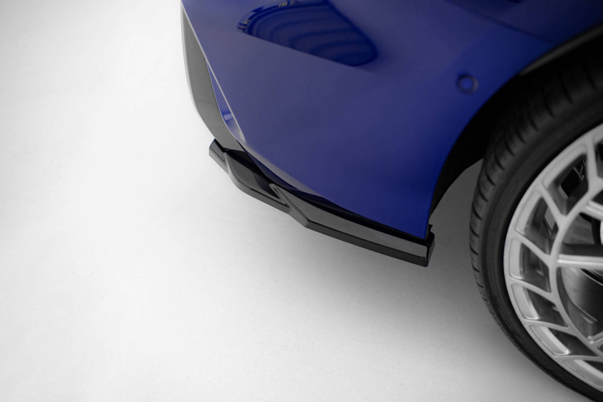 Heck Ansatz Flaps Diffusor V.3 passend für Audi S3 Limousine 8Y Facelift schwarz Hochglanz – Ansicht 4