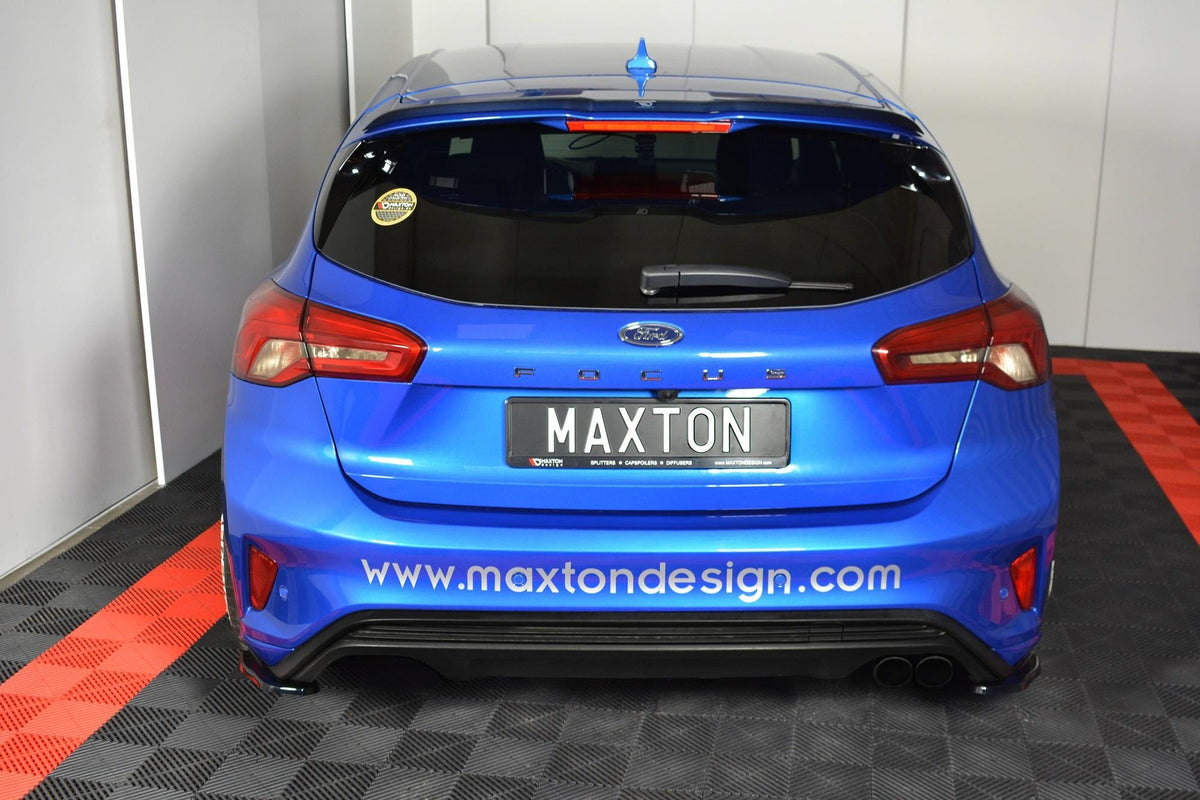 Heck Ansatz Flaps Diffusor V.1 passend für Ford Focus Hatchabck ST-Line schwarz Hochglanz – Ansicht 3