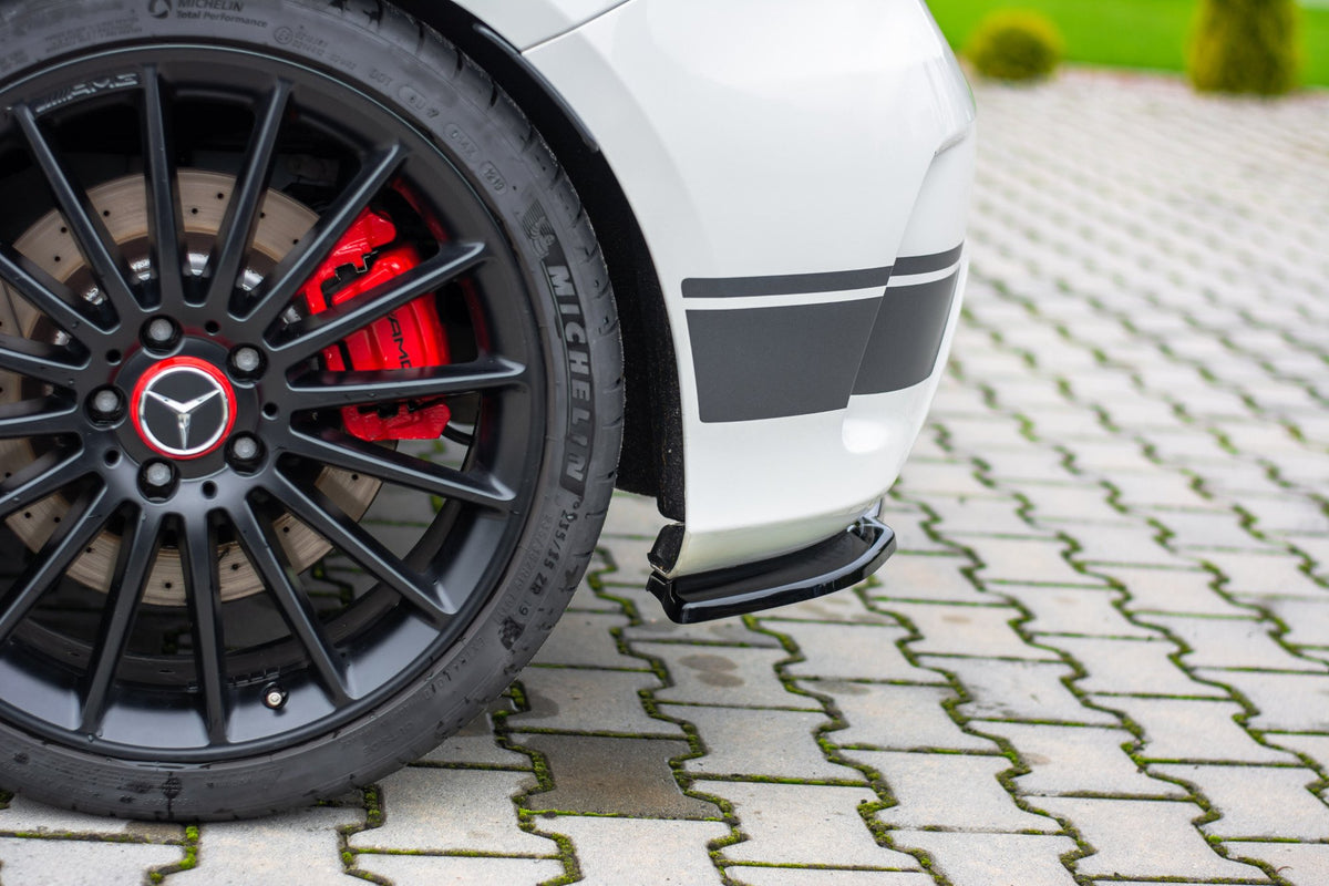 Heck Ansatz Flaps Diffusor passend für Mercedes A45 AMG W176 schwarz Hochglanz – Ansicht 4