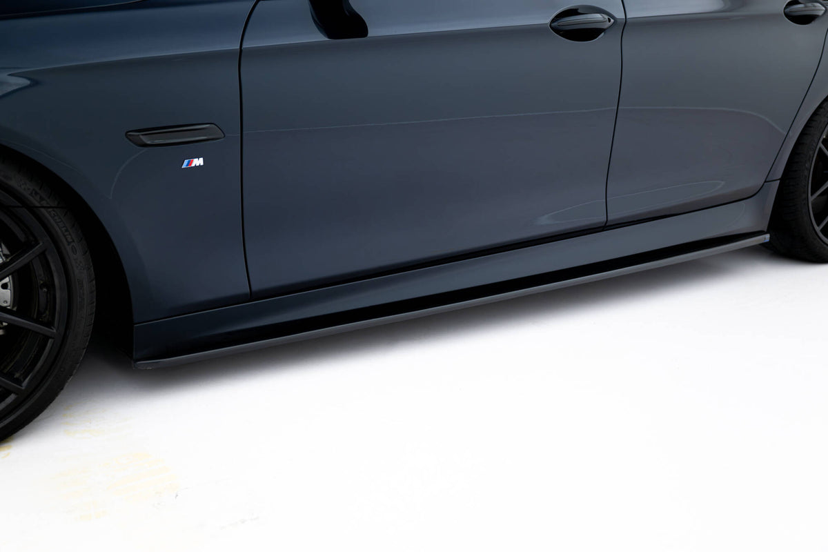 Street+ Seitenschweller Leisten V.2 passend für BMW 5er F10/F11 M-Paket / M5 schwarz Hochglanz – Ansicht 3