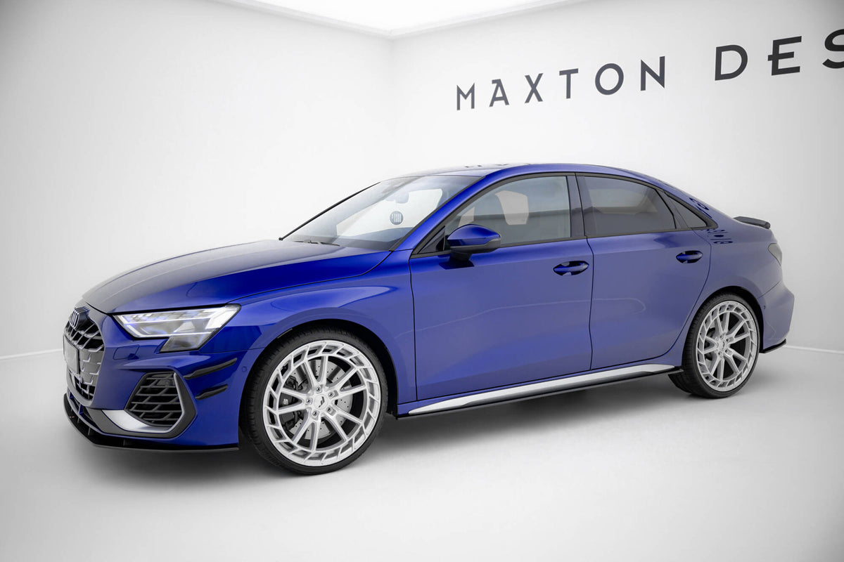 Street Pro Street+ Seitenschweller Leisten V.2 passend für Audi A3 S-Line Limousine / S3 Limousine 8Y / 8Y Facelift – Ansicht 1