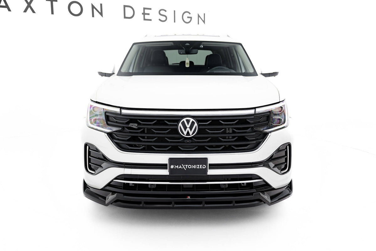 Street+ Spoilerlippe Front Ansatz passend für VW Atlas R-Line Mk1 Facelift 2 schwarz Hochglanz – Ansicht 1