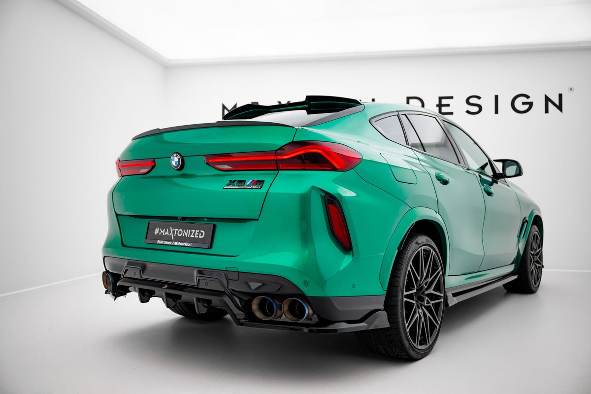 Street+ Mittlerer Diffusor RACE passend für BMW X6 M F96 Facelift schwarz Hochglanz – Ansicht 5