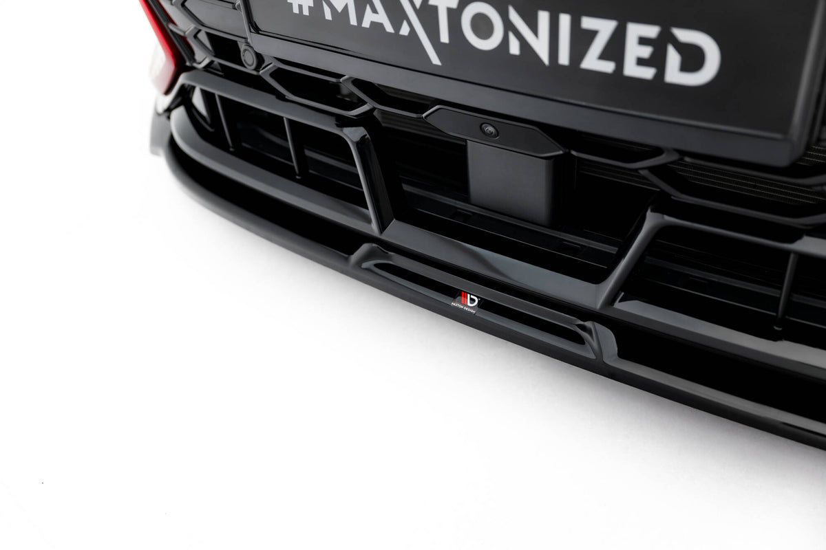 Street+ Spoilerlippe Front Ansatz V.3 passend für VW Golf GTI Clubsport Mk8 Facelift schwarz Hochglanz – Ansicht 4