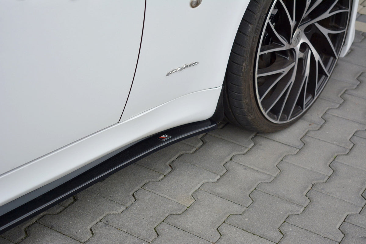 Street+ Seitenschweller Leisten passend für Maserati Quattroporte Mk5 Facelift schwarz Hochglanz – Ansicht 4