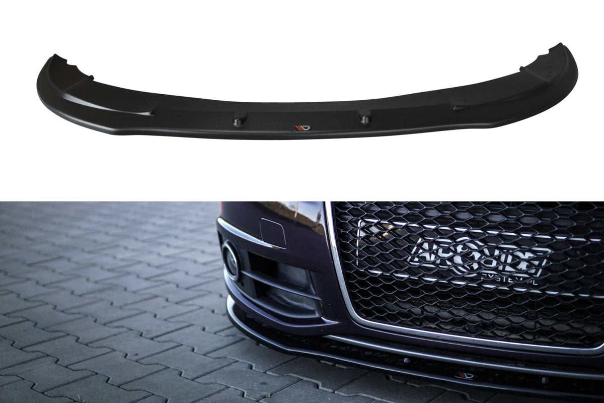 Street+ Spoilerlippe Front Ansatz passend für Audi A6 S-Line C6 FL  schwarz Hochglanz – Ansicht 2