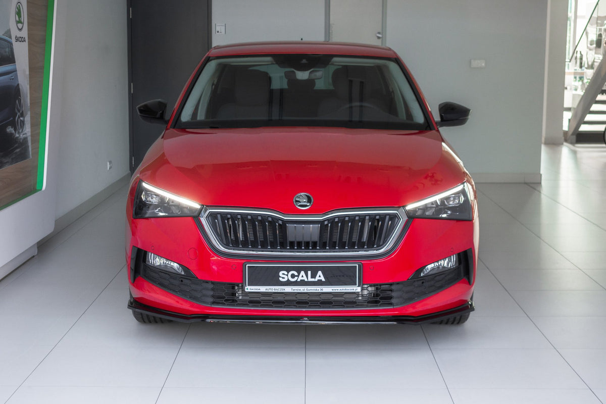 Street+ Spoilerlippe Front Ansatz V.3 passend für Skoda Scala schwarz Hochglanz – Ansicht 1