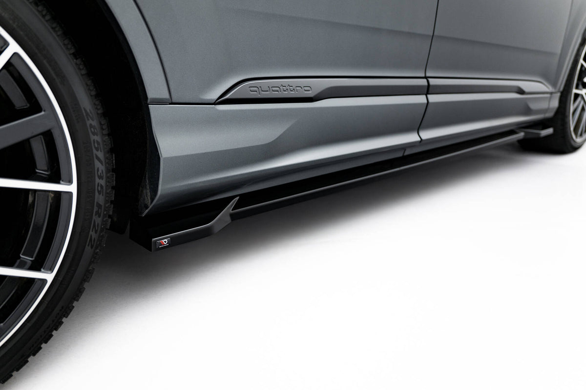 Street+ Seitenschweller Leisten passend für Audi SQ7 Mk2 Facelift 2 schwarz Hochglanz – Ansicht 4