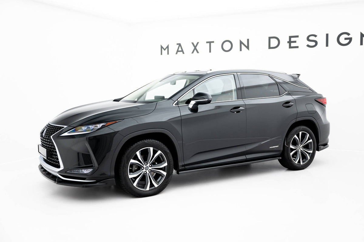 Street+ Seitenschweller Leisten passend für Lexus RX F-Sport Mk4 Facelift (Version ohne OEM-Trittbretter) schwarz Hochglanz – Ansicht 1