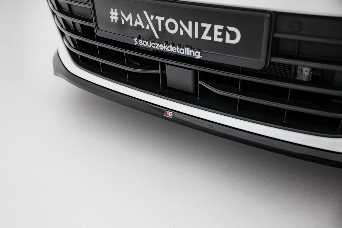 Street+ Spoilerlippe Front Ansatz V.1 passend für VW Passat B9 schwarz Hochglanz – Ansicht 4