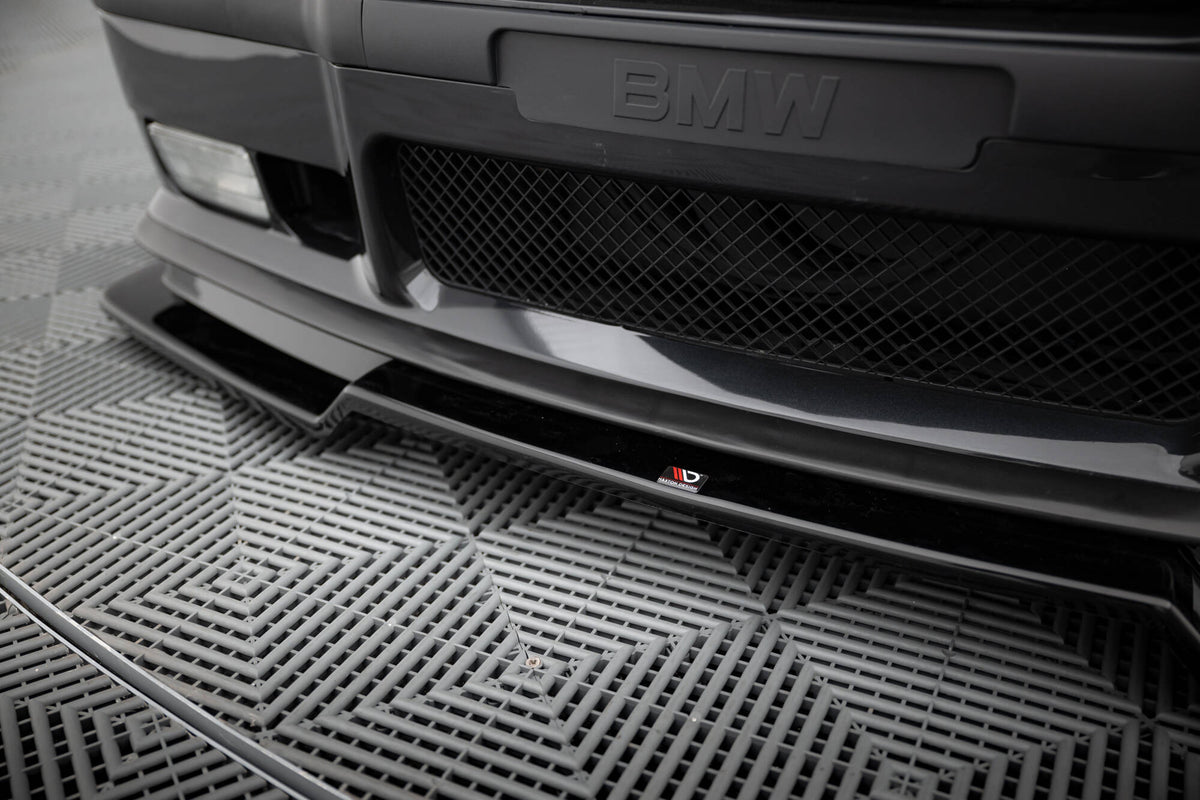 Street+ Spoilerlippe Front Ansatz V.2 passend für BMW M3 / 3 M-Paket Coupe / Cabrio E36 schwarz Hochglanz – Ansicht 4