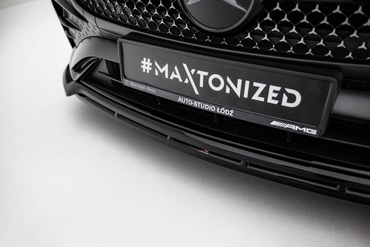 Street+ Spoilerlippe Front Ansatz V.1 passend für Mercedes-Benz CLE AMG-Line C236 schwarz Hochglanz – Ansicht 4