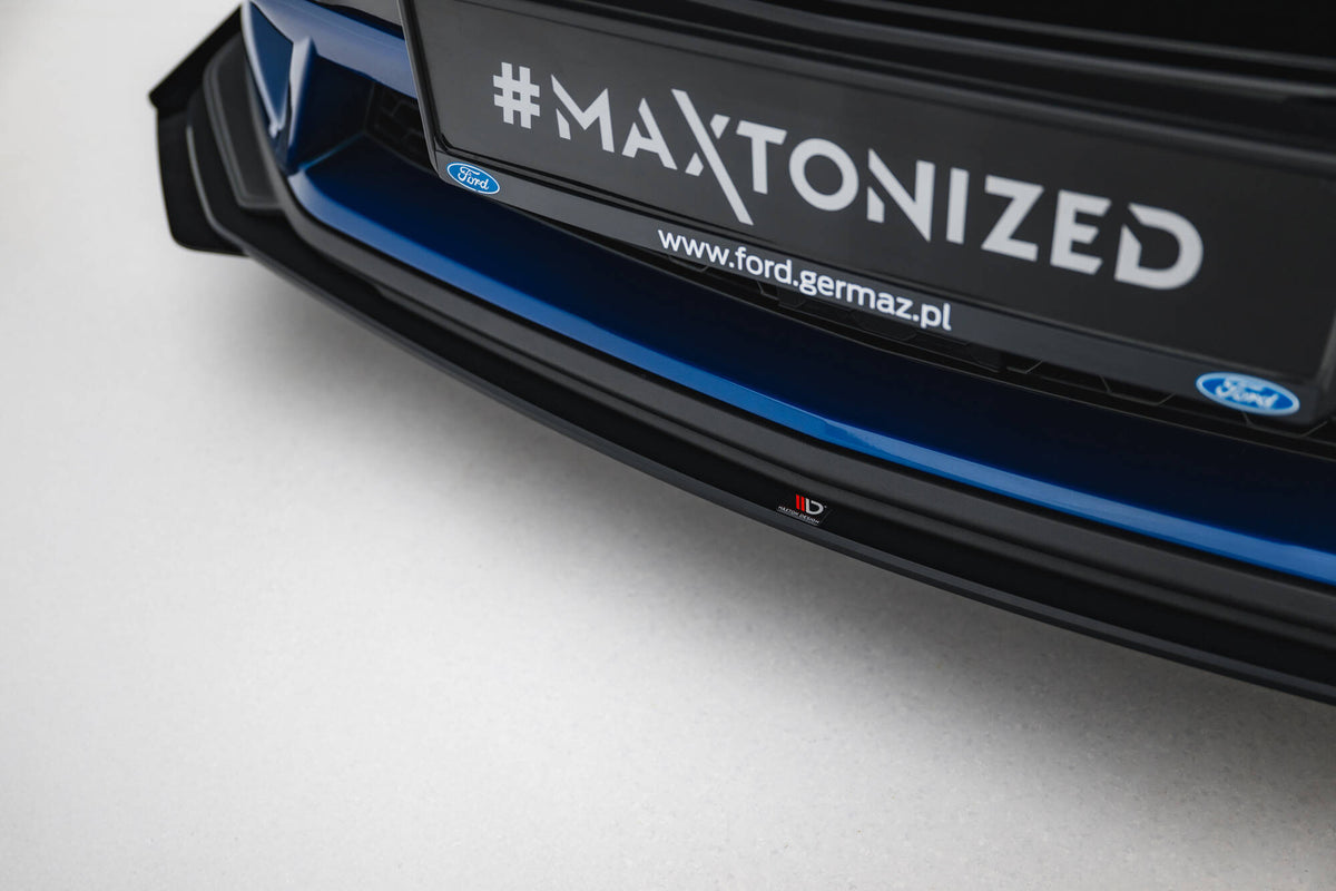 Street Pro Street+ Spoilerlippe Front Ansatz + Flaps passend für Ford Mustang GT Mk7 schwarz Hochglanz – Ansicht 4