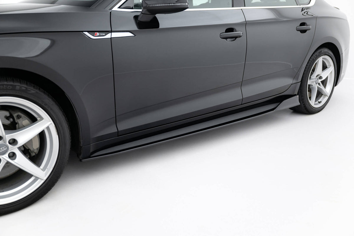 Street+ Seitenschweller Leisten passend für Audi S5 / A5 S-Line Sportback F5 schwarz Hochglanz – Ansicht 3