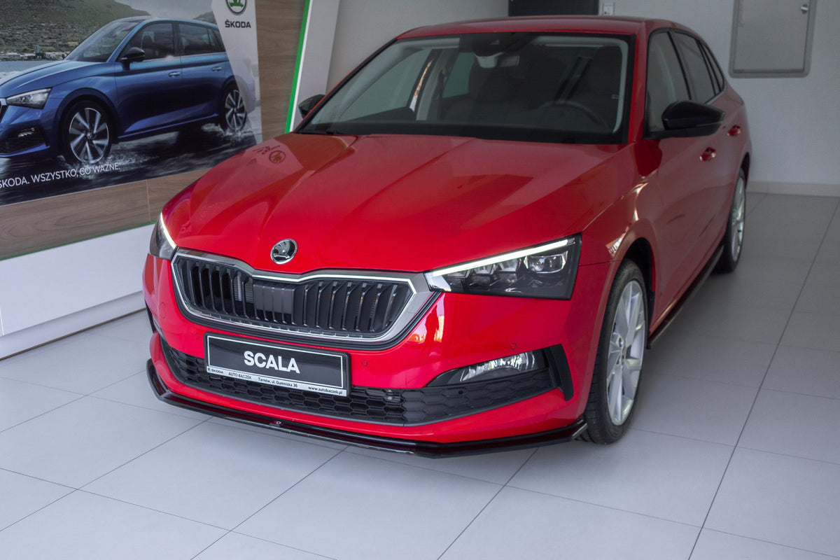 Street+ Spoilerlippe Front Ansatz V.3 passend für Skoda Scala schwarz Hochglanz – Ansicht 3
