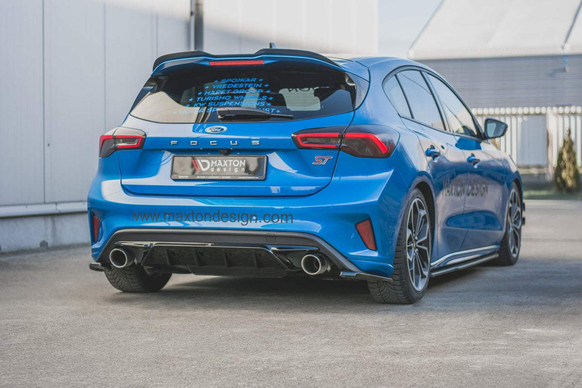 Diffusor Heck Ansatz V.2 passend für Ford Focus Hatchback ST Mk4  schwarz Hochglanz – Ansicht 6