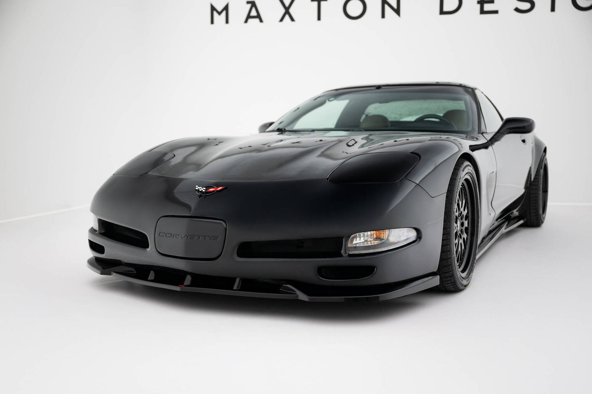Street+ Spoilerlippe Front Ansatz passend für Chevrolet Corvette C5 schwarz Hochglanz – Ansicht 3