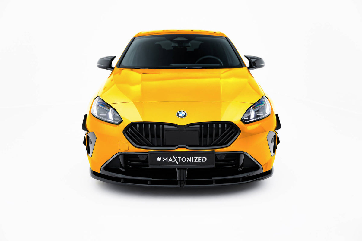 Street+ Spoilerlippe Front Ansatz V.1 passend für BMW 1er M-Paket F70 schwarz Hochglanz – Ansicht 1