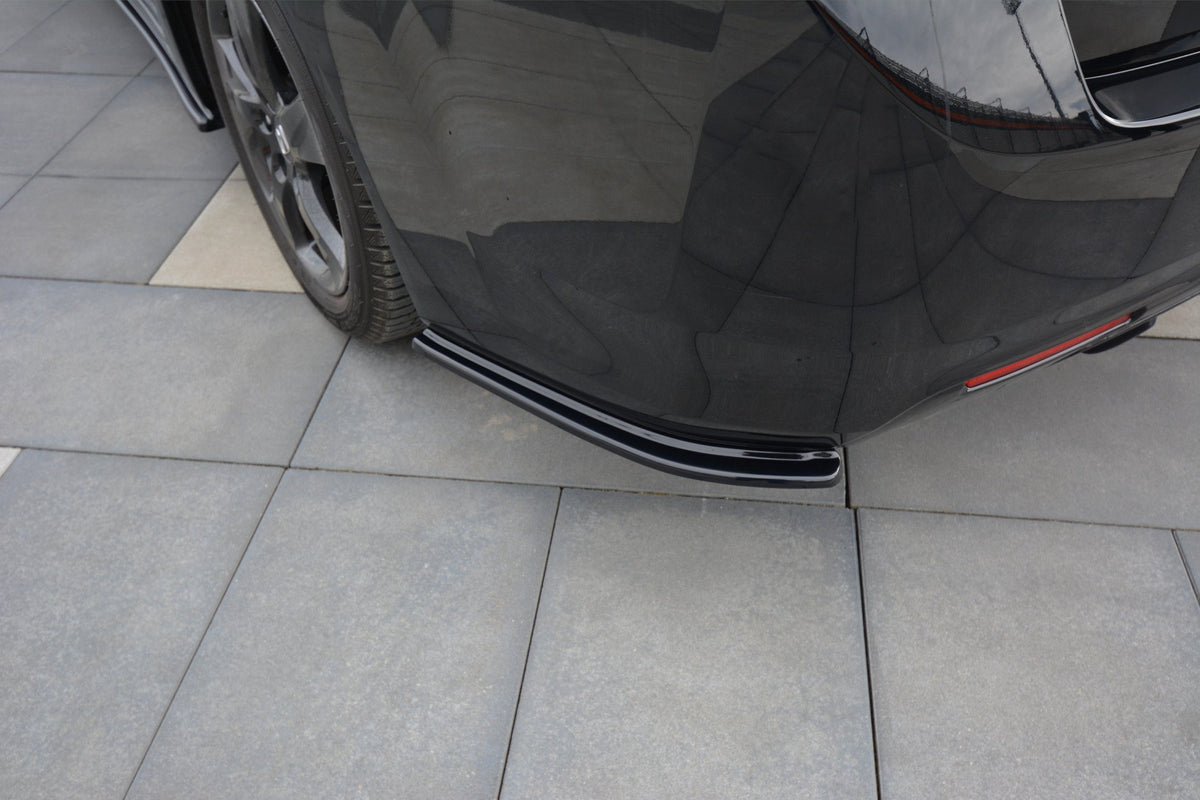 Heck Ansatz Flaps Diffusor passend für HONDA ACCORD MK8. CU-Serie vor Facelift SEDAN schwarz Hochglanz – Ansicht 2