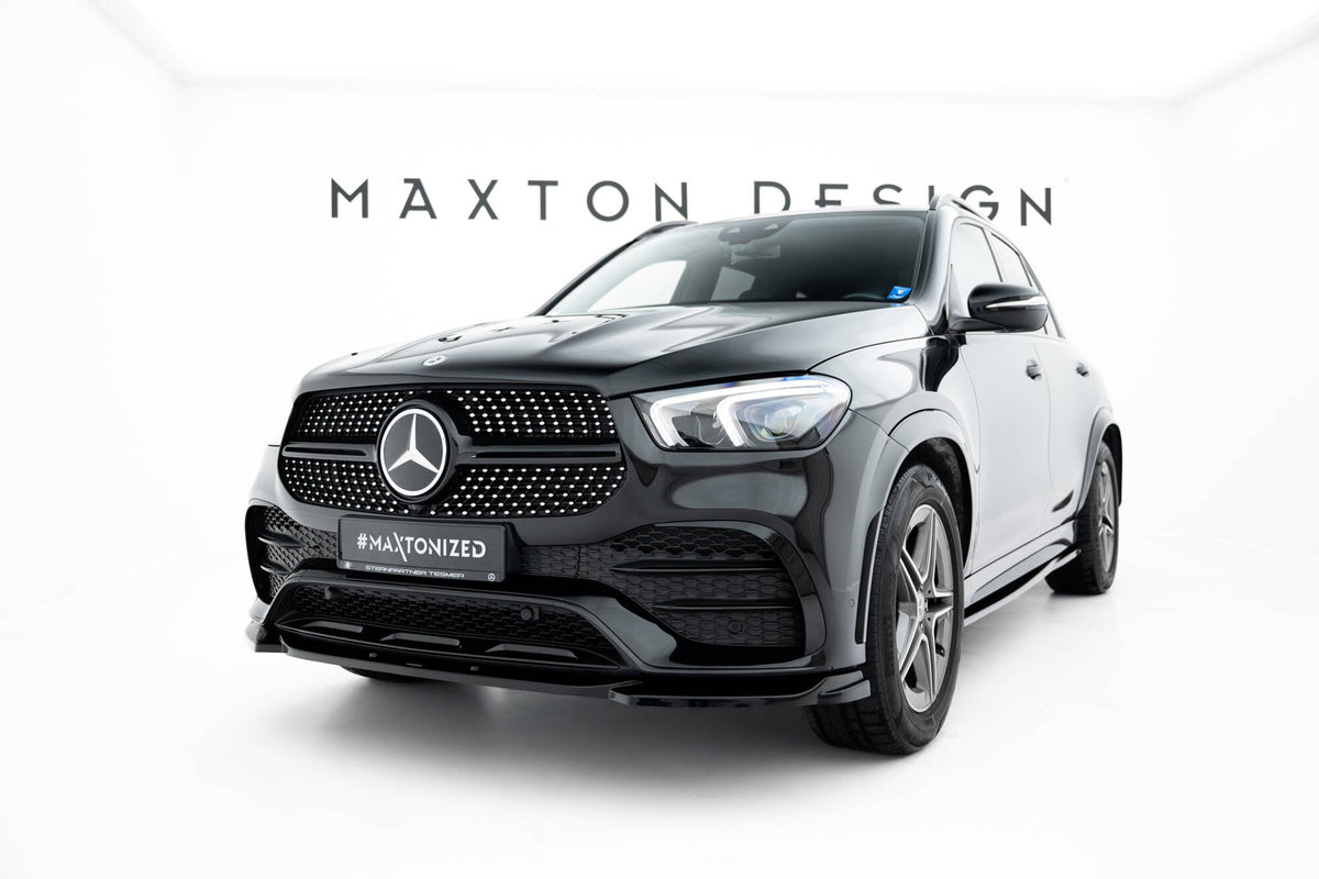 Street+ Spoilerlippe Front Ansatz passend für Mercedes-AMG / AMG-Line GLE SUV W167 schwarz Hochglanz – Ansicht 3