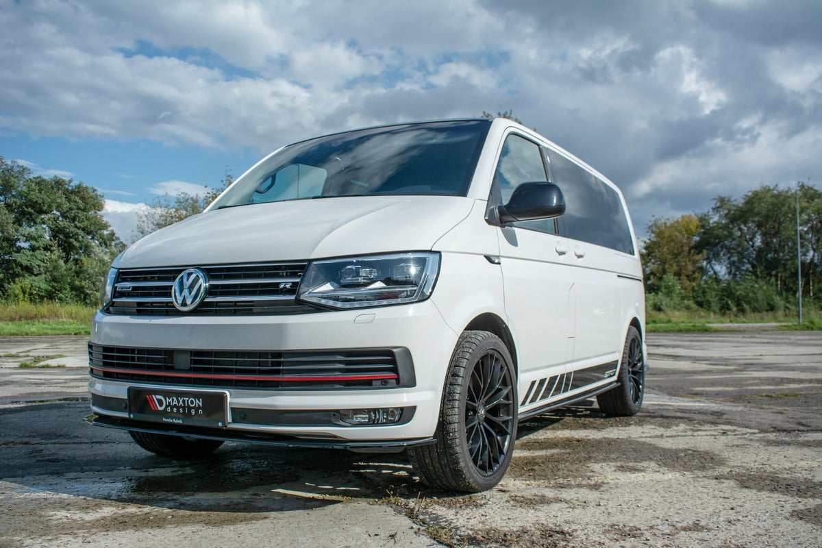 Street+ Seitenschweller Leisten passend für VW T6 schwarz Hochglanz – Ansicht 1