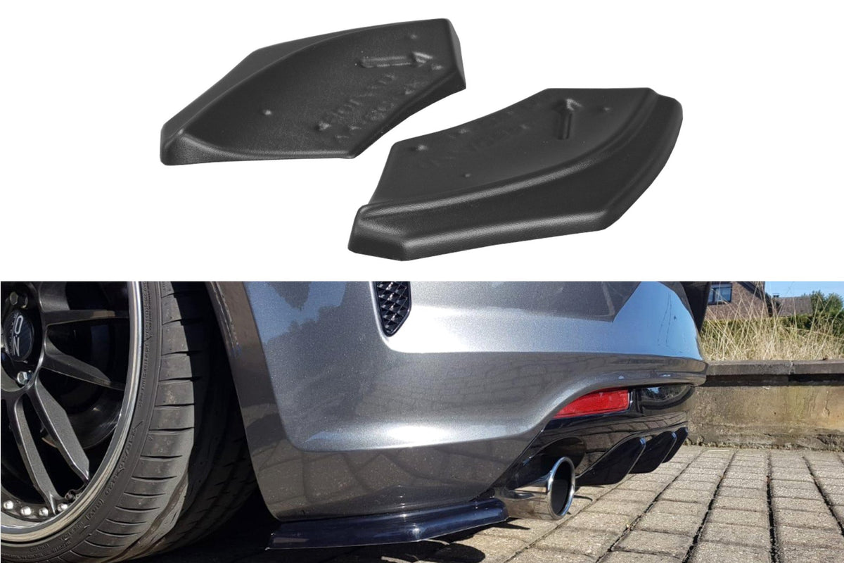 Heck Ansatz Flaps Diffusor passend für VW Scirocco R Mk3  Facelift schwarz Hochglanz – Ansicht 2