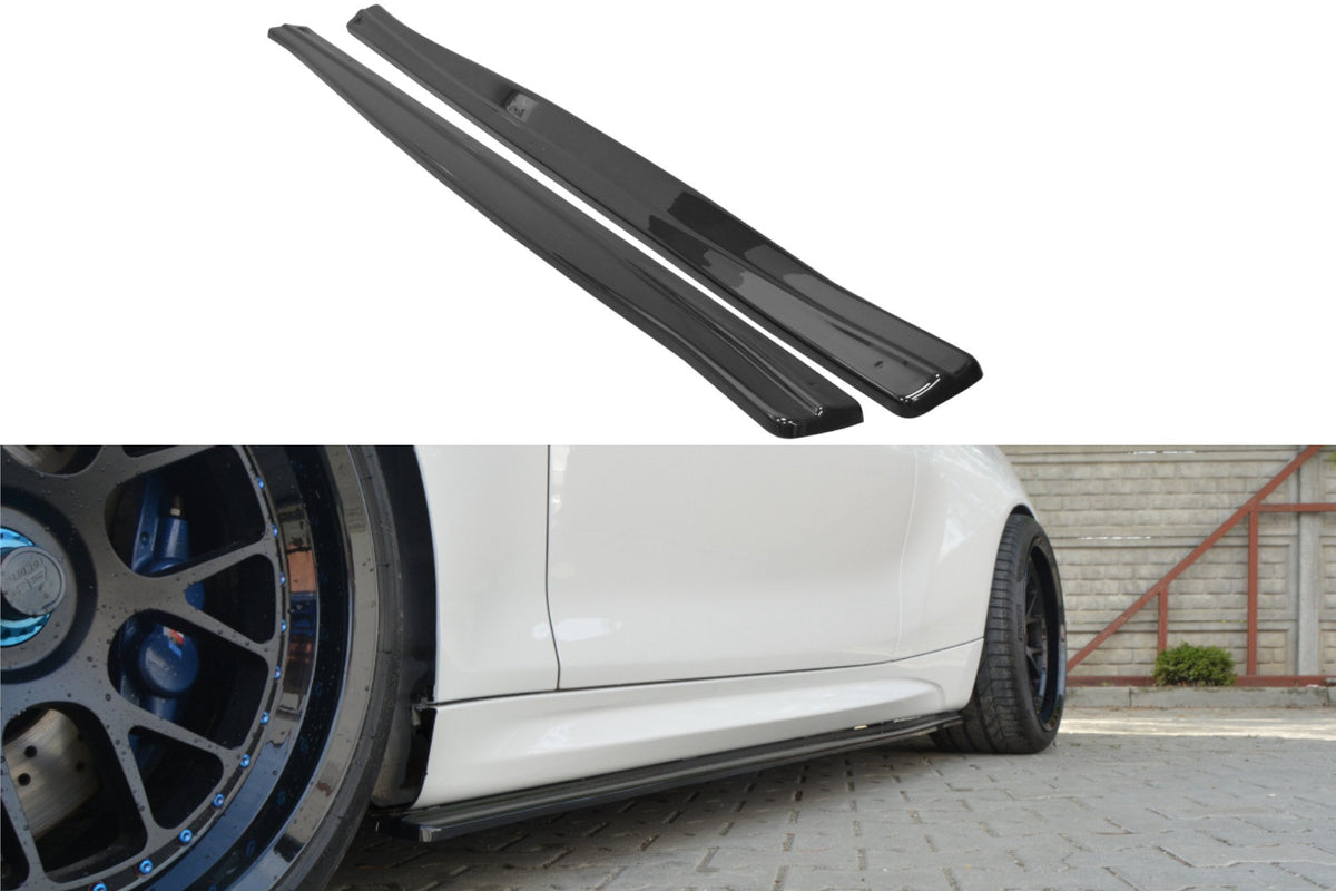 Street+ Seitenschweller Leisten passend für BMW M2 F87 COUPÉ schwarz Hochglanz – Ansicht 2