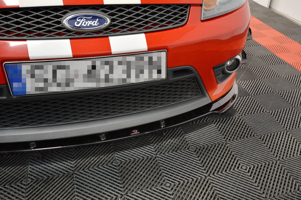Street+ Spoilerlippe Front Ansatz V.1 passend für Ford Fiesta ST Mk6 schwarz Hochglanz – Ansicht 3
