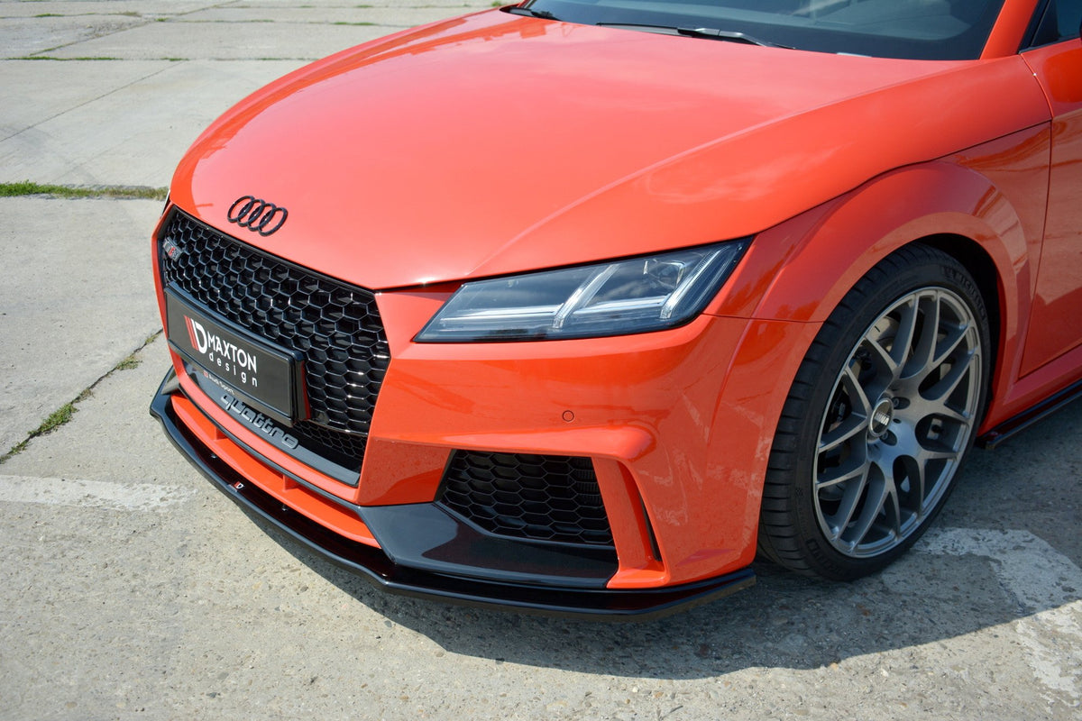 Street+ Spoilerlippe Front Ansatz V.1 passend für Audi TT RS 8S  schwarz Hochglanz – Ansicht 4
