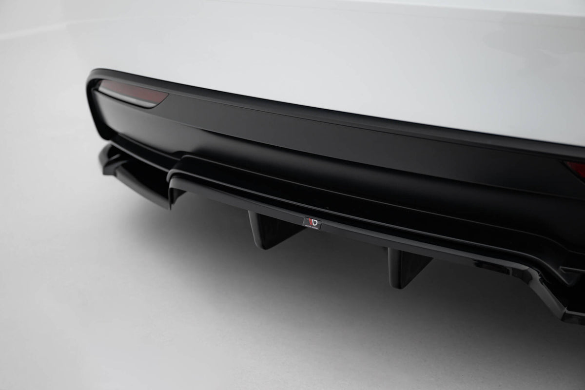 Street+ Mittlerer Diffusor RACE V.2 passend für Tesla Model 3 Performance Mk1 Facelift schwarz Hochglanz – Ansicht 3