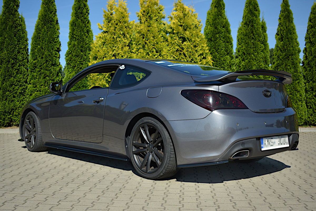 Street+ Seitenschweller Leisten passend für Hyundai Genesis Coupe Mk1 schwarz Hochglanz – Ansicht 4