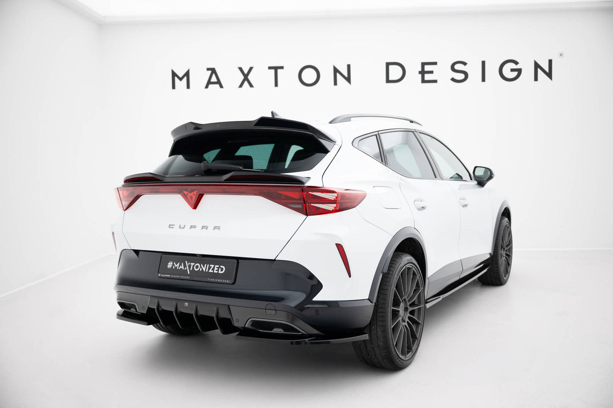 Heck Ansatz Flaps Diffusor V.2 passend für Cupra Formentor Mk1 Facelift schwarz Hochglanz – Ansicht 4